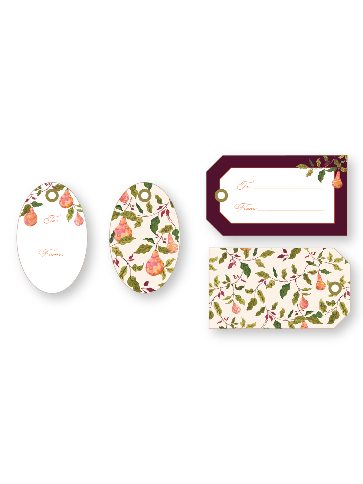 Festive Pear Gift Tags