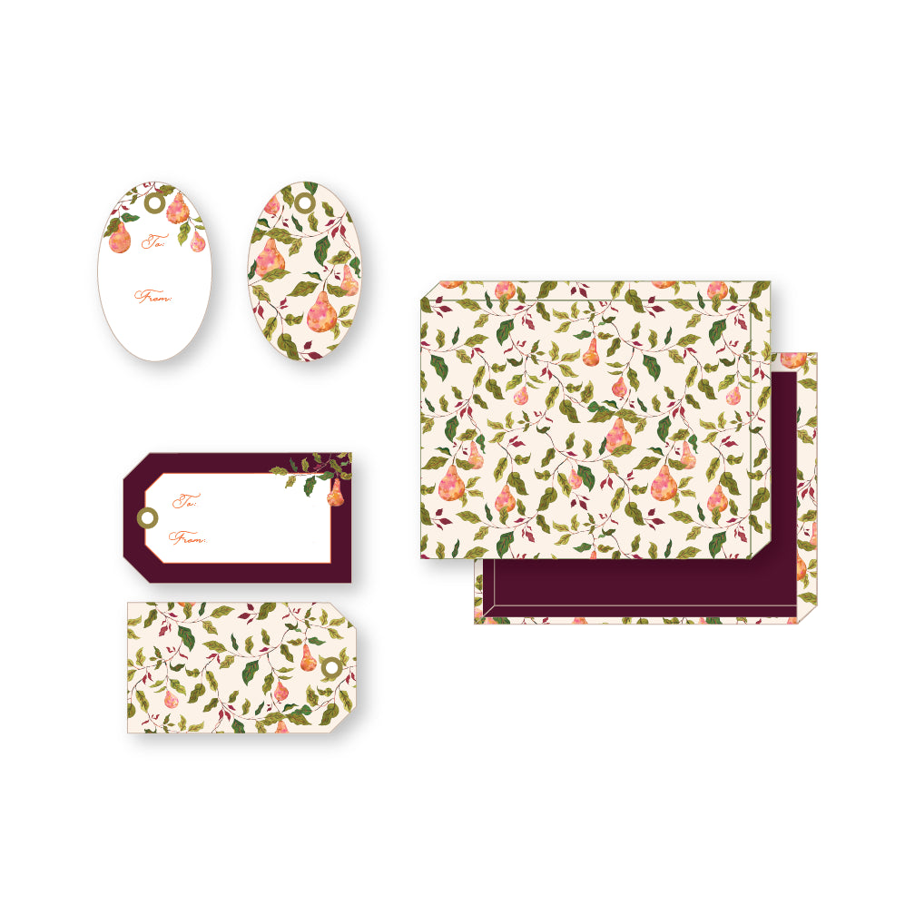 Festive Pear Gift Wrap Bundle