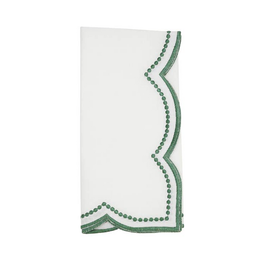 Green Embroidered Dinner Napkins